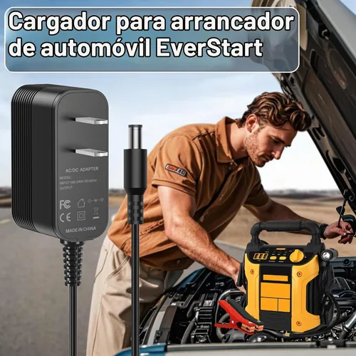 Vista 3 de Cable de alimentación de 12V CC para cargador de batería de arranque de EverStart Maxx Compatible con Ever Start Max J7CCE J7CE 800A 800 pico