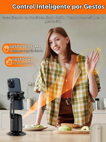 Vista 3 de Rollei Trípode de seguimiento facial automático, soporte de teléfono