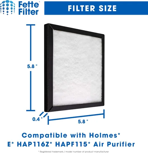Vista 4 de Fette Filter - Filtros de repuesto compatibles con Holmes Filter E carbón activado y filtro de repuesto multicapa, compatible con modelos