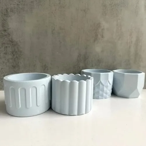Vista 5 de Molde de silicona para macetas de concreto, molde de silicona para suculentas, molde de fundición de resina para macetas suculentas de bricolaje
