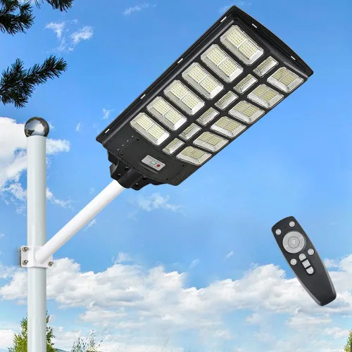 Vista 14 de 6000W Luz de calle LED solar para exteriores, luz de inundación de seguridad del atardecer al amanecer con control remoto, inalámbrica, impermeable