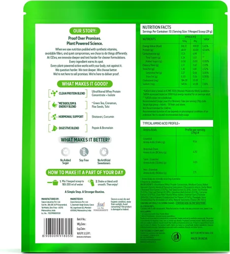 Vista 5 de OZiva Proteínas y hierbas, mujeres con multivitaminas, curcumina, shatavari, tulsi para mejorar el metabolismo, equilibrio hormonal y la piel, salud