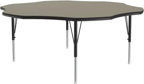 Vista 131 de Correll - Mesa rectangular de actividades para el aula de 24 x 36 pulgadas, altura ajustable (19-29 pulgadas), parte superior de nogal colonial