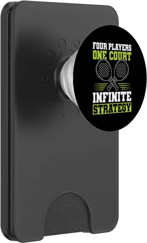 Vista 7 de Cuatro jugadores de una cancha de palas de pádel PopSockets adhesivo PopGrip