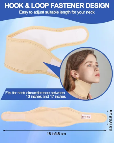 Vista 2 de 2 unidades de aceite de ricino tiroideo para el cuello, paquete de compresa de aceite de ricino reutilizable para cuello tiroideo, franela