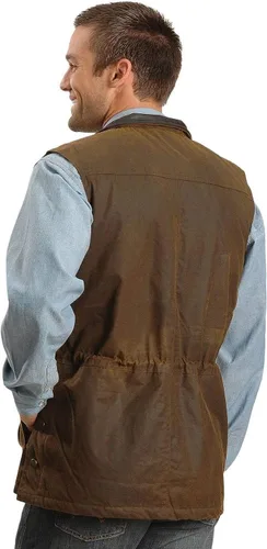 Vista 3 de Outback Trading Company 2049 Deer Hunter - Chaleco impermeable transpirable de algodón de piel de aceite, color bronce