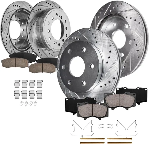 Vista 15 de Detroit Axle - Kit de frenos para Chevrolet Cruze 2011-2015 2013-2016 Sonic 2016 Cruze Limited Rotores de freno de disco ranurados perforados