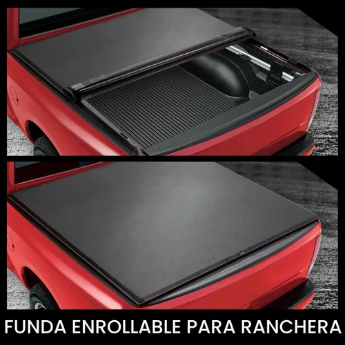 Vista 4 de DNA Motoring TTC-RU-033 - Cubierta enrollable de vinilo suave para plataforma de camioneta compatible con Silverado Sierra 1500 2500 3500 & HD