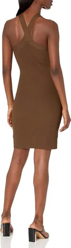 Vista 2 de The Drop Vestido tipo suéter midi estilo halter Brunia para mujer