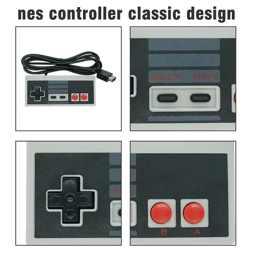 Vista 6 de NES - Controlador para NES Classic Edition y Nintendo Classic Mini, control de repuesto para Nintendo NES, 2 unidades de controlador NES Classic