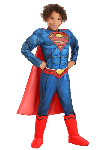 Vista 8 de Disfraz Deluxe de Superman para Niños de DC Comics Multicolor