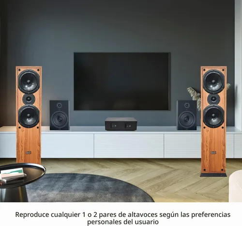 Vista 3 de Selector de altavoces de 2 vías, caja de distribución pasiva de 2 zonas de 150 W/canal con protección de impedancia, conectores de clip de resorte
