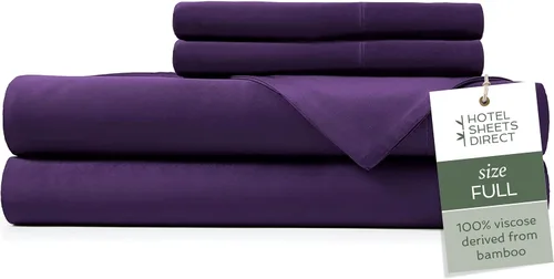 Vista 76 de Hotel Sheets Direct - Juego de sábanas 100% viscosa derivada de bambú tamaño individual - sábanas refrescantes con 1 funda de almohada