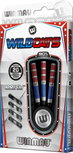 Vista 4 de Winmau Darts - Sniper Wildcats Blackout - 90% Tungsten Soft Tip Darts - Includes Dart Flights and Shafts