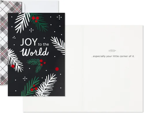 Vista 4 de Hallmark - Tarjetas de Navidad en caja, Alegría al mundo (16 tarjetas y sobres)
