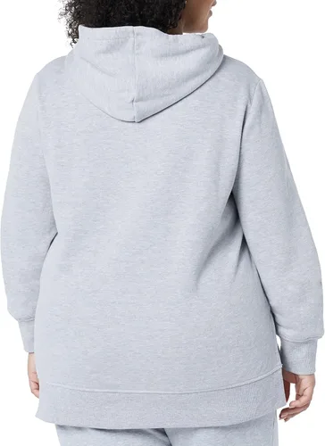 Vista 4 de Tienda Essentials - Sudadera tipo túnica de felpa de rizo con capucha para mujer