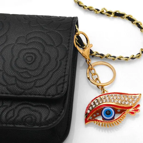 Vista 6 de 2 llaveros de mal de ojo, llaveros turcos de mano Hamsa de mal de ojo, llaveros de mal de ojo, decoración de ojos azules del diablo, adorno de buena