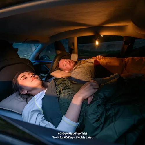 Vista 9 de Havnby FlatCore Backseat Car Camping Foam Mattress for Tesla Model Y L Full-width Foam Core, Center-aisle Support, Safe TPU, 80s Powered Pump Setup