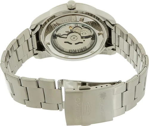 Vista 3 de Reloj analógico automático Seiko 5 de color platanegro de los hombres SNKN13J1