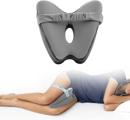 Vista 9 de Almohada de rodilla para personas que duermen de lado, almohada ergonómica de espuma viscoelástica para alinear la columna vertebral, ciática