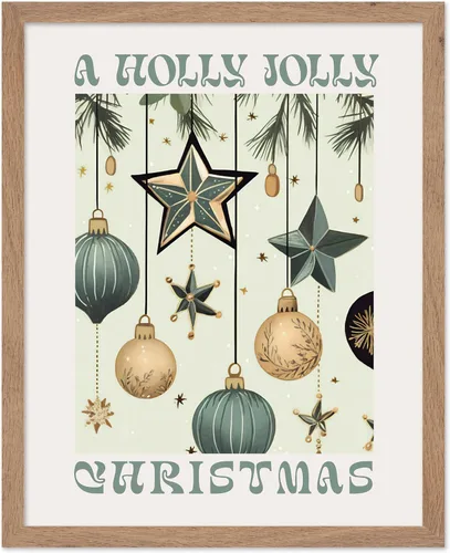 Vista 52 de Poster Master A Holly Jolly - Póster navideño, arte de invierno, diseño de pared moderno, regalo para hombres y mujeres, gran decoración para sala