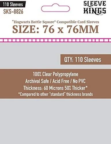 Vista 11 de Sleeve Kings Fundas para tarjetas estándar, 110 unidades, transparentes de 60 micrones de grosor, tamaño mini (1.575 x 3.504 in), compatibles