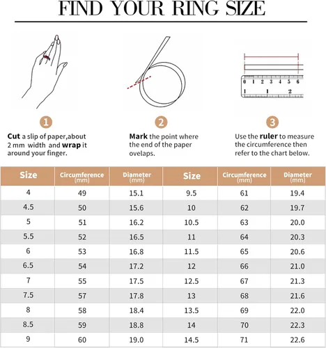 Vista 6 de Anillos de compromiso de plata de ley 925 de 1.2 quilates para mujer, anillos de compromiso de circonita cúbica de corte cojín para ella, talla 4-12