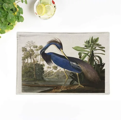 Vista 18 de Frcthmdc - Juego de 4 manteles individuales Frcthmdc French Country Blue Toile Garden de 18 x 12.5 pulgadas, decoración de fiestas, antideslizantes