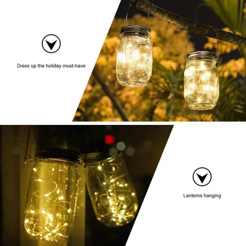 Vista 7 de Luxshiny 6 ganchos para tarros de conserva, asas para tarros de conserva, ganchos para tarros de masón, accesorios para tarros de masón, asas