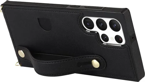 Vista 5 de CCSmall Funda para Samsung Galaxy S22 Ultra Crossbody con tarjetero KB Negro