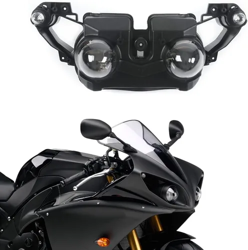 Vista 14 de Ensamble de Faro Delantero de Reemplazo para Motocicleta Compatible con Yamaha FZ6R 2009 2010 2011 FZ6R 09 10 11 FZ-6R