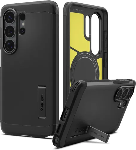 Vista 18 de Spigen Funda para Galaxy S25, Tough Armor MagFit [Kickstand] [Compatible con MagSafe] [Protección de grado militar] - Abyss Green Abyss Verde