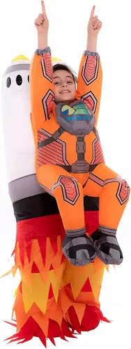 Vista 6 de Spooktacular - Disfraz inflable unisex para niños, disfraz inflable de Halloween con cohete