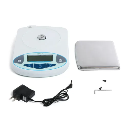 Vista 4 de U.S. Solid Balanza analítica de precisión digital 176.37 oz x 0.0004 oz, báscula electrónica de alta precisión para laboratorio, joyería, uso