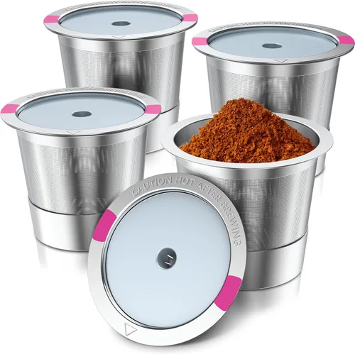 Vista 9 de K Cups reutilizables para Keurig, cápsulas de café reutilizables de acero inoxidable universales compatibles con las cafeteras Keurig 1.0 y 2.0