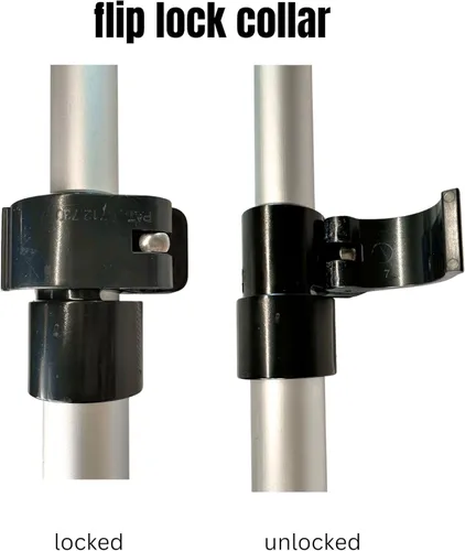 Vista 5 de Sistema de ventilación de cubierta de barco con ventilación de barco 3 – poste de soporte de aluminio que se extiende de 23 a 55 pulgadas – Base