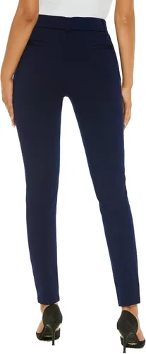 Vista 2 de Pantalones de trabajo elásticos cómodos y ajustados de cintura alta para mujer con bolsillos