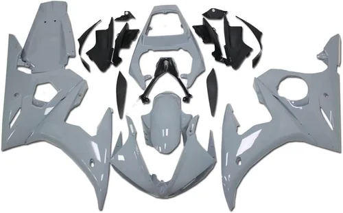 Vista 20 de Carenado para Yamaha YZF R6 2003-2005 y YZF R6S 2006-2009 (06 llamas rojas)