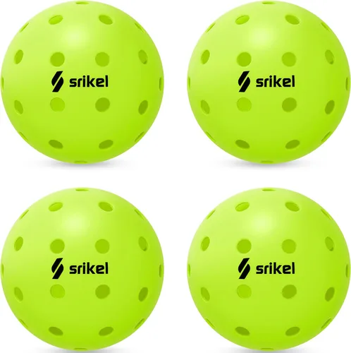 Vista 18 de Bolas de Pickleball Srikel para Exteriores - Bolas de Pickleball Aprobadas por USAPA, Diseño Roto-Moldeado Sin Costuras para Durabilidad, 4 Paquetes
