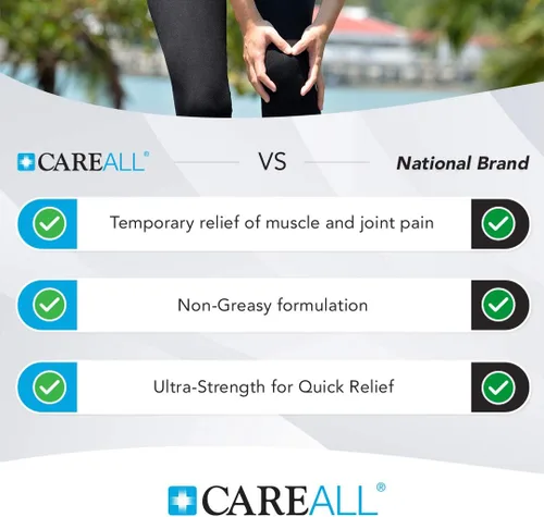 Vista 3 de CareAll Muscle Rub Crema no grasa de 3.0 onzas (paquete de 3) Ultra Fuerza. Alivio de dolores menores y dolores en músculos y articulaciones. 10%