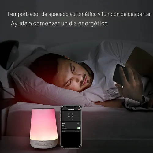 Vista 8 de Momcozy - Máquina de sonido para bebés, máquina de ruido blanco para dormir con luz nocturna, entrenador de sueño para niños pequeños con 34 sonidos