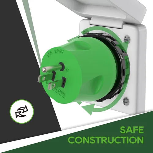 Vista 4 de RVGUARD - Adaptador de enchufe RV de 30 amperios a 110 voltios, color verde