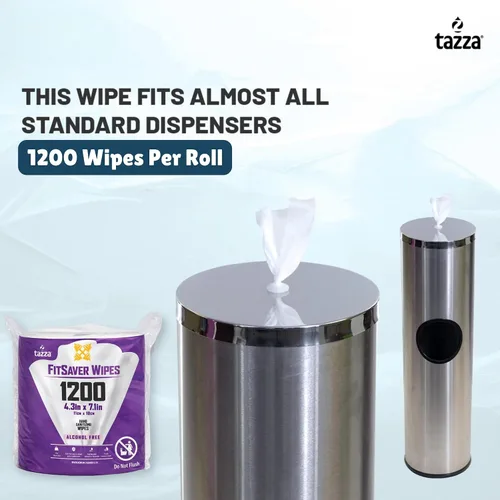 Vista 7 de Tazza TAZZAWP1200 Toallitas húmedas - 4 x 1200 unidades, toallitas duraderas pre-saturadas de limpieza para equipamiento de gimnasio. ¡1 centavo por