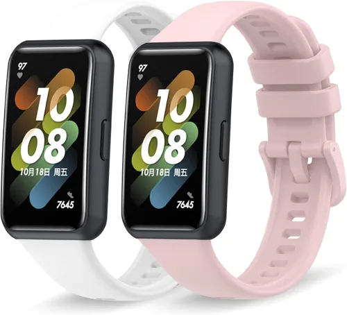 Vista 6 de Paquete de 2 correas deportivas de repuesto de silicona compatibles con Huawei Band 7