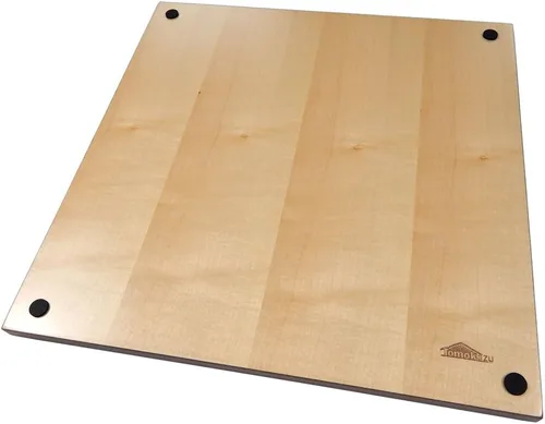 Vista 3 de Erebus - Tablero de ajedrez con incrustaciones de madera de caoba, tamaño mediano de 13 x 13 pulgadas, solo tabla