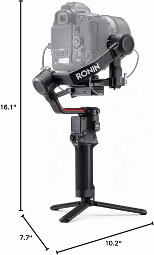 Vista 8 de DJI RS 2 Combo - Estabilizador cardán de 3 ejes para cámaras DSLR y sin espejo, Nikon, Sony, Panasonic, Canon, Fuji, carga útil probada de 10