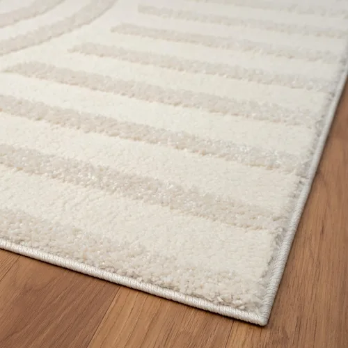 Vista 4 de LUXE WEAVERS Alfombra geométrica moderna color crema 2x3