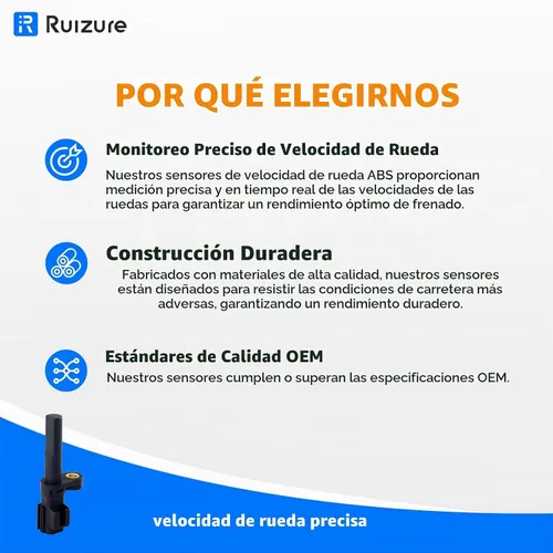 Vista 5 de Sensor de velocidad de rueda ABS trasero izquierdo o derecho compatible con Dodge Ram 1500 2007 2008 2009 2010 2011 2012, Dodge Durango 2004-2006