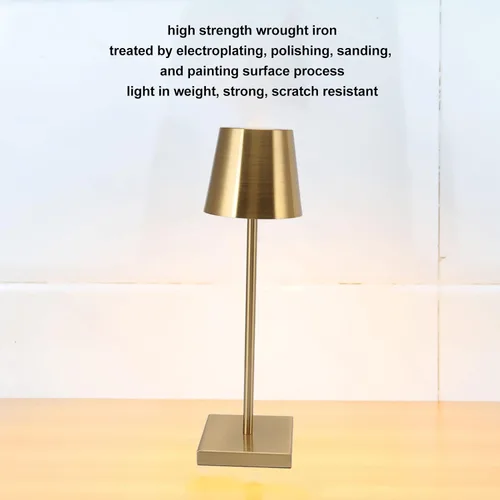 Vista 3 de ASHATA Lámpara táctil LED, lámpara inalámbrica, moderna, simple, recargable, de alto brillo, regulable, interruptor táctil inalámbrico