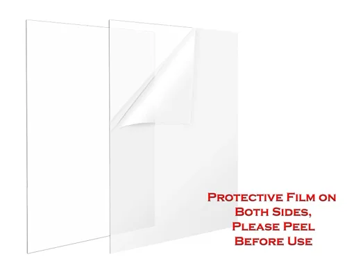 Vista 3 de WHOLESALE ARTS AND FRAMES 0.06'' de plexiglás transparente 4x6 Paquete de 3, panel de PET de acrílico de lucita transparente. Vidrio ligero